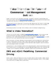 Video Telematics: The Future of Commercial Fleet Management Software