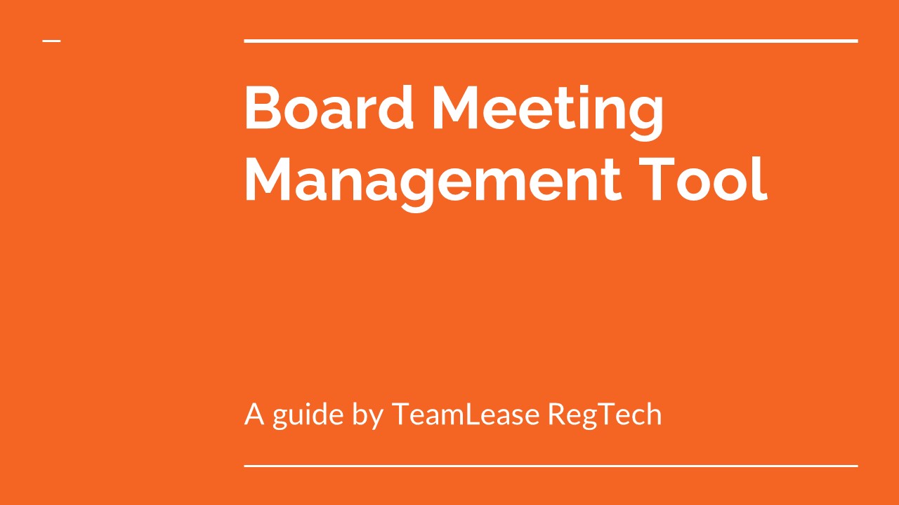 Board Meeting Management Tool in market