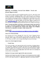 Aerosol Cans: Unlocking Growth