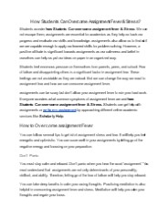 How Students Can Overcome Assignment Fever & Stress? (1)