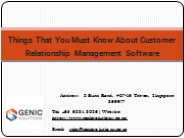 About Customer Relationship Management Software