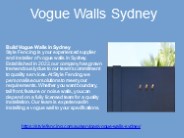 Vogue Walls Sydney