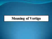 Meaning of Vertigo