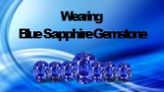 Wearing Blue Sapphire Gemstone