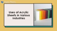 Uses of Acrylic Sheets in Various Industries