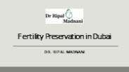 Fertility Preservation in Dubai