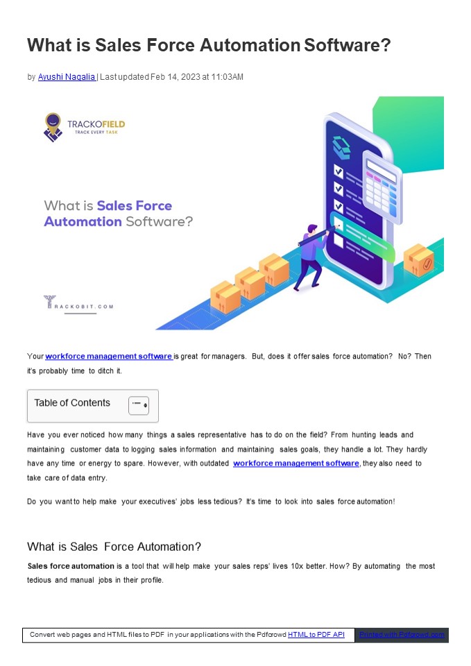 What is Sales Force Automation Software? (1)