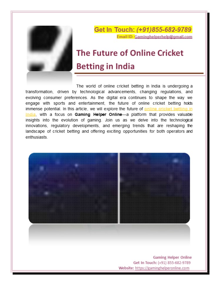 The Future of Online Cricket Satta in India