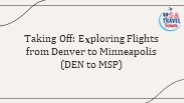 Flights From DEN To MSP - USA Travel Tickets