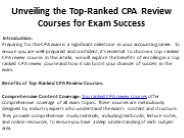 Top Ranked CPA Review Courses