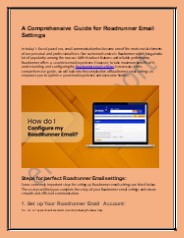 How to fix roadrunner email settings?