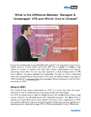 Difference Between Managed & Unmanaged VPS