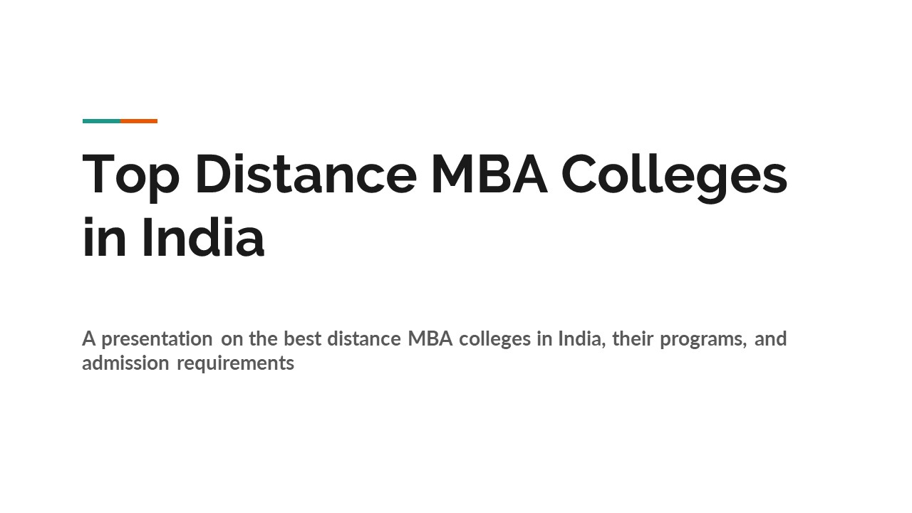 Top Distance MBA colleges in India