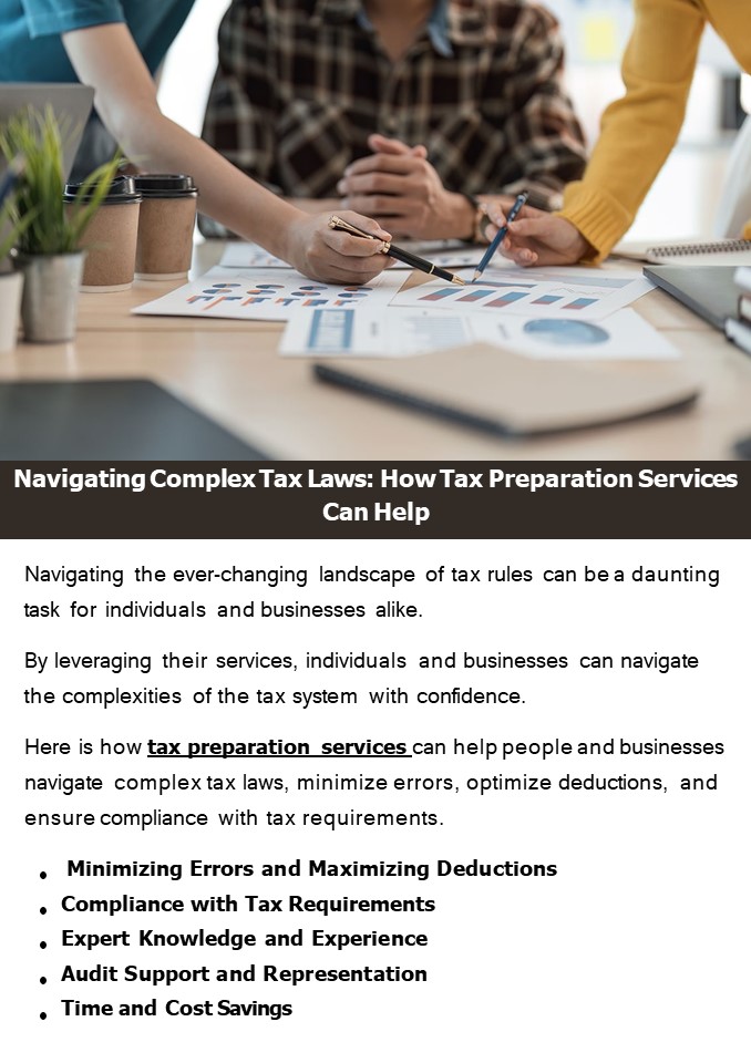 Navigating Complex Tax Laws: How Tax Preparation Services Can Help