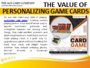 The Value of Personalizing Game Cards