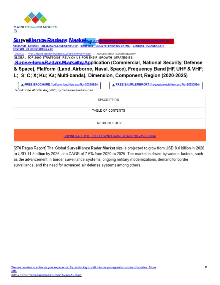 Advancements in Surveillance Radars   A Comprehensive Market Analysis (2020 2025).pptx