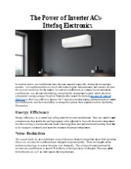 The Power of Inverter ACs