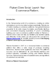 Flipkart Clone Script: Launch Your E-commerce Platform.