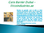 Gate Barrier Dubai - litcoindustries.ae