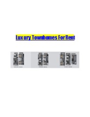 Luxury Townhomes For Rent