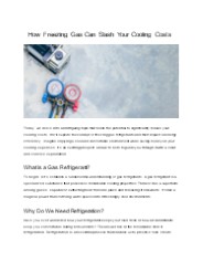 How Freezing Gas Can Slash Your Cooling Costs