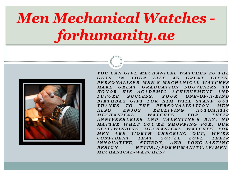 Men Mechanical Watches - forhumanity.ae