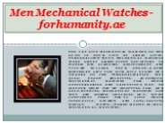Men Mechanical Watches - forhumanity.ae