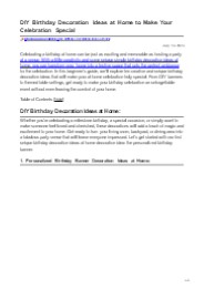 DIY Birthday Decoration Ideas at Home to Make Your Celebration Special