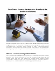 Benefits of Property Management: Simplifying Real Estate Investments (1)