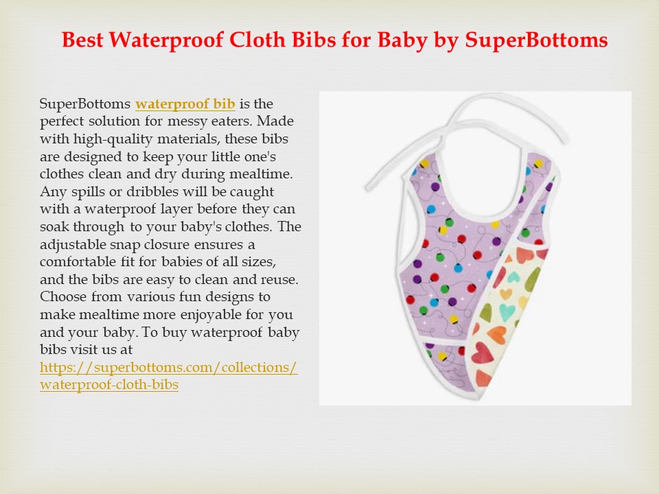 Best Waterproof Cloth Bibs for Baby by SuperBottoms