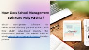 How Does School Management Software Help Parents