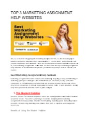 Top 3 Marketing Assignment Help Websites