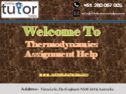 Thermodynamics Assignment Help PPT