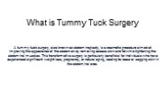 what is tummy tuck surgery