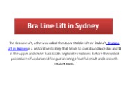 Bra Line Lift in Sydney