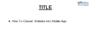 How To Convert Website Into Mobile App