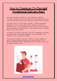 How to Create On-Demand Hyperlocal Delivery App?