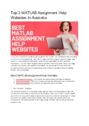 Top 3 MATLAB Assignment Help Websites In Australia
