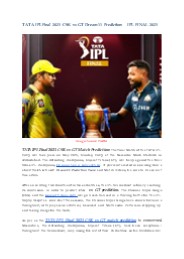 TATA IPL Final 2023 CSK vs GT Match Prediction
