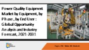 Power Quality Equipment market