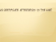 US Certificate Attestation in the UAE