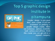 Top 5  graphic design institute in pitampura