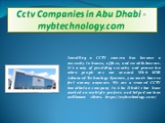 Cctv Companies in Abu Dhabi - mybtechnology.com