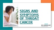 Signs And Symptoms Of Throat Cancer