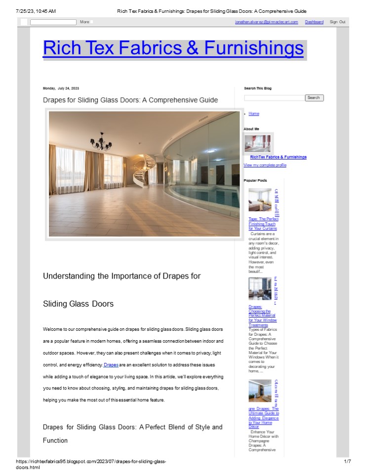 Drapes for Sliding Glass Doors: A Comprehensive Guide