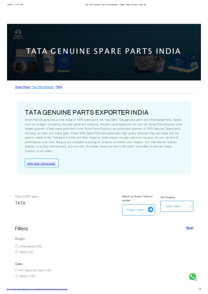 PPT – Get Tata Genuine Spare parts online from Smart Parts Exports ...
