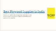 Best Plywood Supplier in India