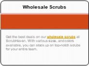 Wholesale Scrubs