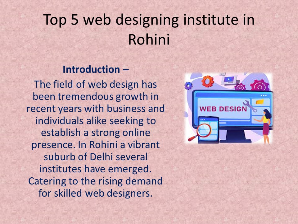 Top 5 Best web design institute in Rohini
