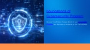 Foundations of Cybersecurity Program